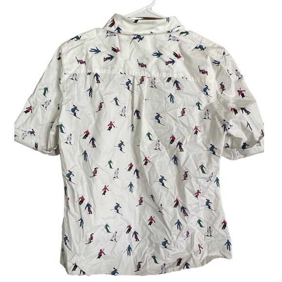 1901 Ski Button Down Modified to‎ Be Cropped Short Sleeve Button Down - Picture 3 of 7
